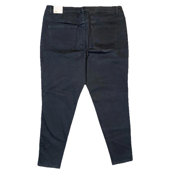 Lane Bryant Super Stretch Skinny Jeans Black Power Pockets Plus 22L Long NWT - Picture 3 of 7